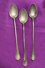 VINTAGE Modern Victorian by Lunt (3) Sterling Silver Iced Tea Spoons 7 1/4"