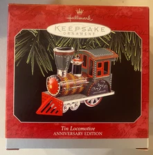 Hallmark 1998 Tin Locomotive Train 25th Anniversary Edition Ornament- NIB