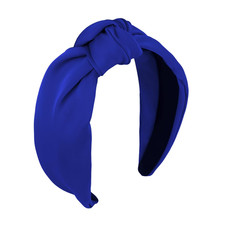 Knotted Headbands For Women Girls Non Slip Wide Top Knot Head Band Royal Blue