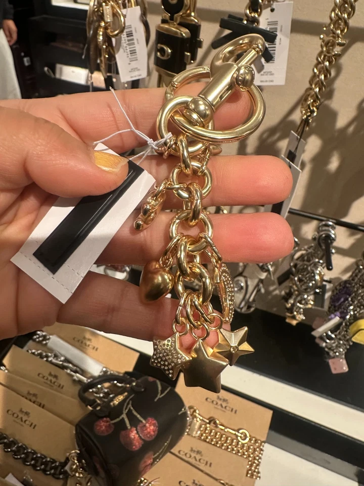 Bolso Coach Star Moon Cluster Charm CDB59 Llavero Nuevo con Etiquetas Dije Solo Sin bolsa Dorado Foto 3 de 3