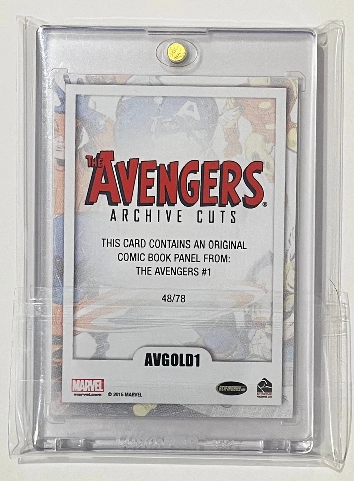 MARVEL COMIC CUT - 2015 - AVENGERS: SA - GOLD - AVGOLD1 - 48/78 - HULK - AV #1 - Image 4 of 4