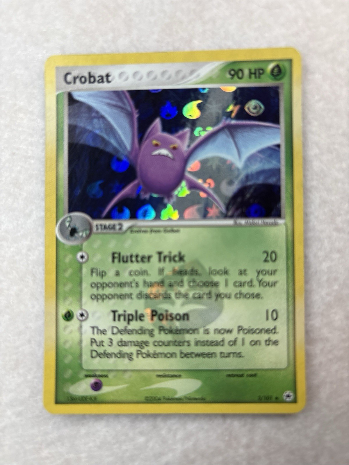 Crobat 3/101 EX Hidden Legends Reverse Holo Pokemon Card - LP