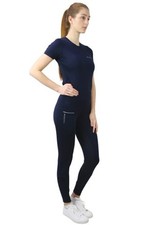 Image of Hy Equestrian Ladies Synergy Riding Tights - Navy - Small