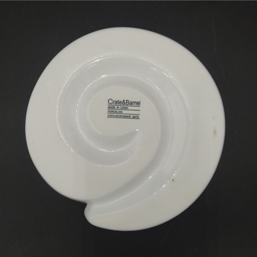 Crate & Barrel Appetizer Snack Dishes White Porcelain Party Set of 3 Plate Trays - Picture 6 of 13