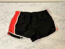 Danskin Now Womens Running Workout Shorts Black Red Size M 8-10 Pull On D2