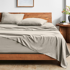 Bare Home Queen Sheet Set - Luxury 1800 Ultra-Soft Stonewashed Microfiber -