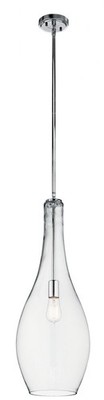 Everly - 1 light Pendant - with Transitional inspirations - 29.5 inches tall by