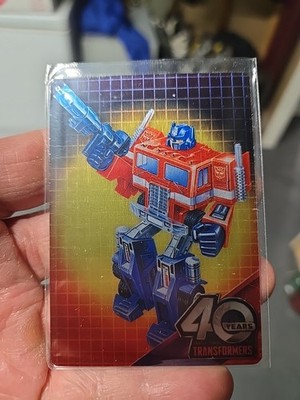 2024 Dynamite Transformers 40th Anniversary OPTIMUS PRIME Box Topper Metal Card