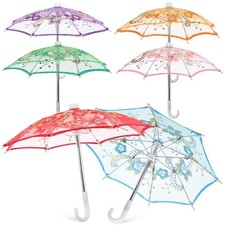 6 Pack Mini Lace Umbrellas for Tea Party Lace Mini Decorative Umbrellas Light...