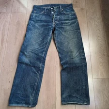 SAMURAI JEANS S510XX 19oz Heavyweight Denim W30 L36 Chain Stitch Hem