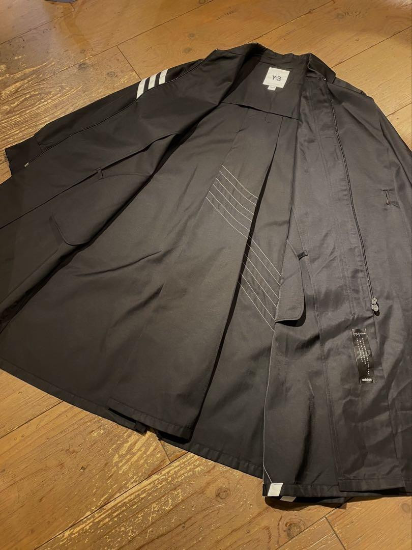 Y3 Wisley Yoji Yamamoto Adidas Stripe Coat Black Regular Y3 Wisley Yoji Yamamoto Adidas Stripe Coat Black Regular