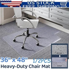 Office Chair Mat Computer Desk Chair Mat for Carpet Floor Extended Lip 48" x 36"