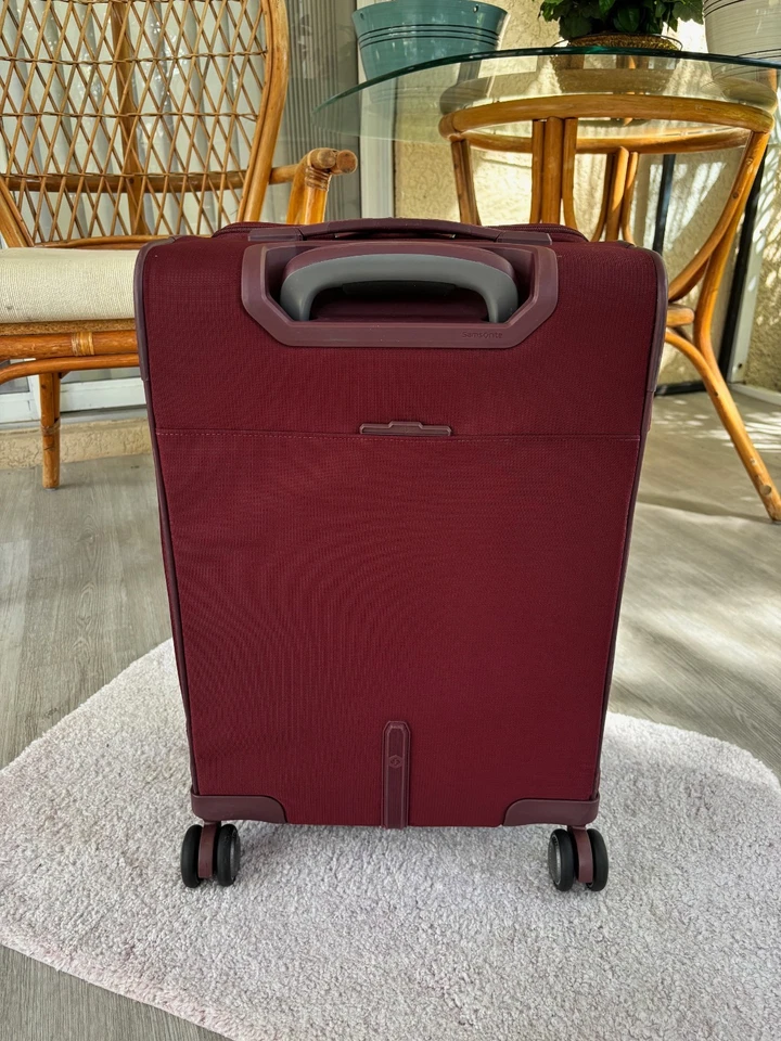 Samsonite Silhouette 17 21" Carry-on Expandable Softside Spinner Color: Merlot - Image 3 of 4