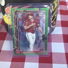 2025 Topps Holiday Green Foil Ryan Helsley St. Louis Cardinals numbered 09/99