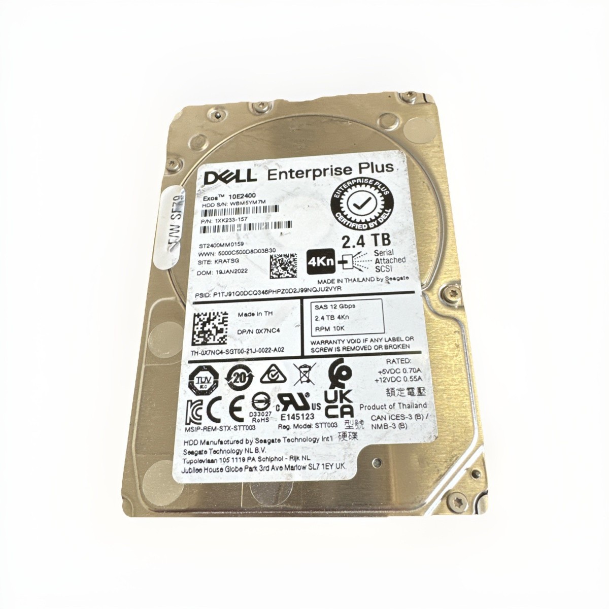 DELL X7NC4 0X7NC4 2.4TB 10K SAS 12Gbps 2.5