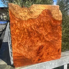 Amboyna Burl Wood Pen Blanks Knife Scales Turning Blank 8” x 7" x 2"