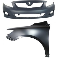 Bumper Cover Kit For 2009-2010 Toyota Corolla Front 2 Pieces