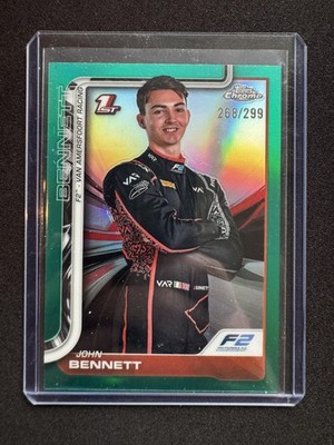 John Bennett 2025 Topps Chrome Formula 1 F2 Teal /299 Portrait 1st