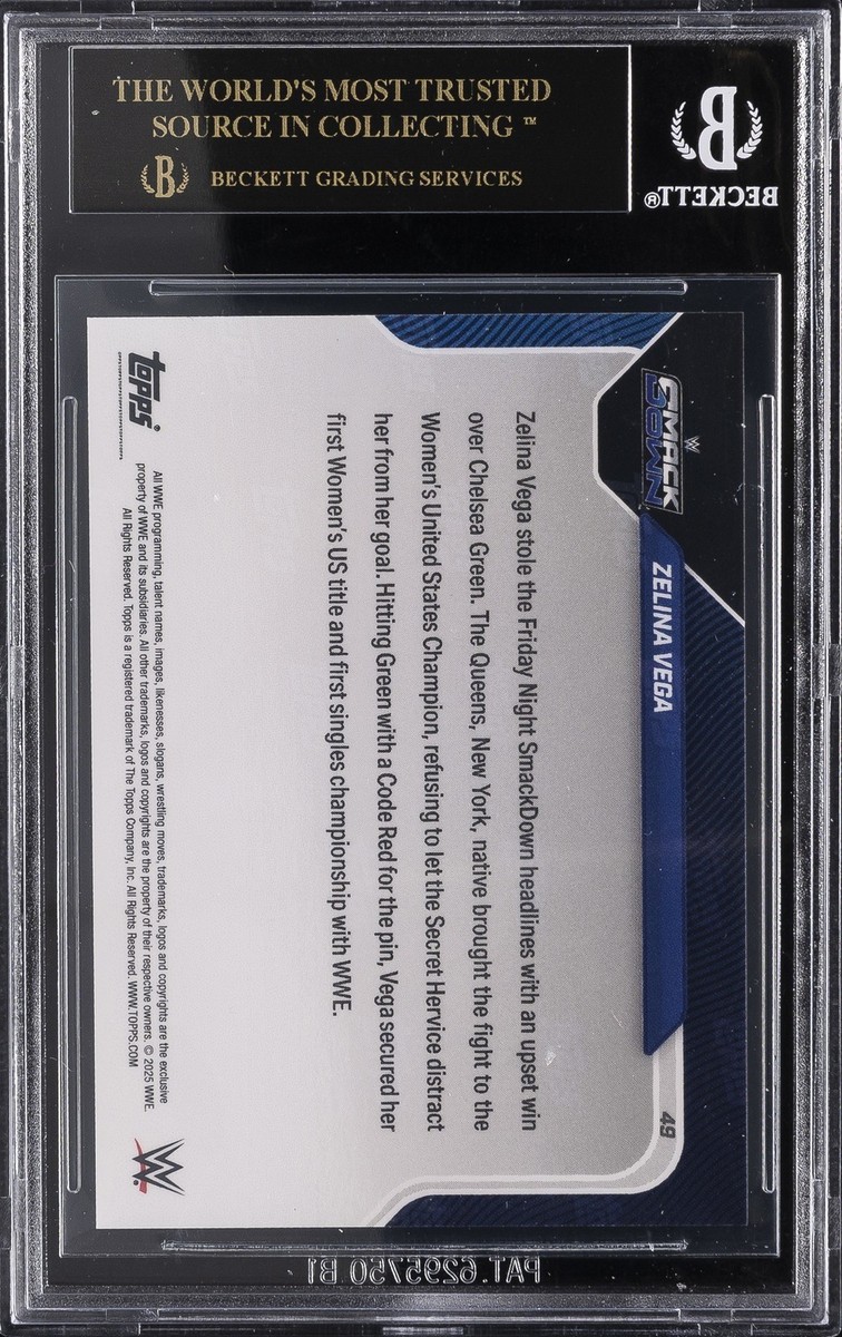 2025 TOPPS NOW WWE #49 ZELINA VEGA BGS 10 BLACK LABEL | eBay