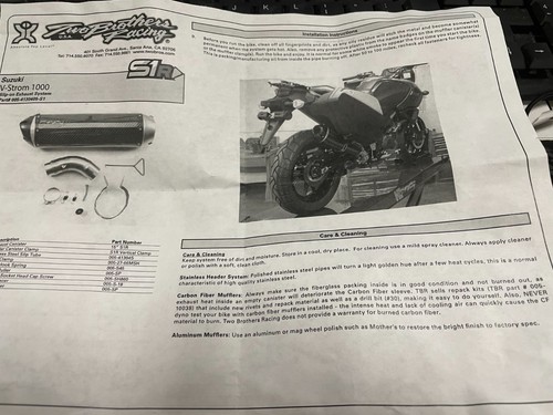 TBR S1r 3k SLIP ON Carbon Black Exhaust / Suzuki / New / V-STROM 1000 - Picture 3 of 4