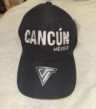 Cancun Mexico Hat Adjustable Strapback Black Embroidered Baseball Cap