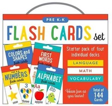 Flash Cards Set: Alphabet, Colors  Shapes, First Words, and Numbers Four Pack S