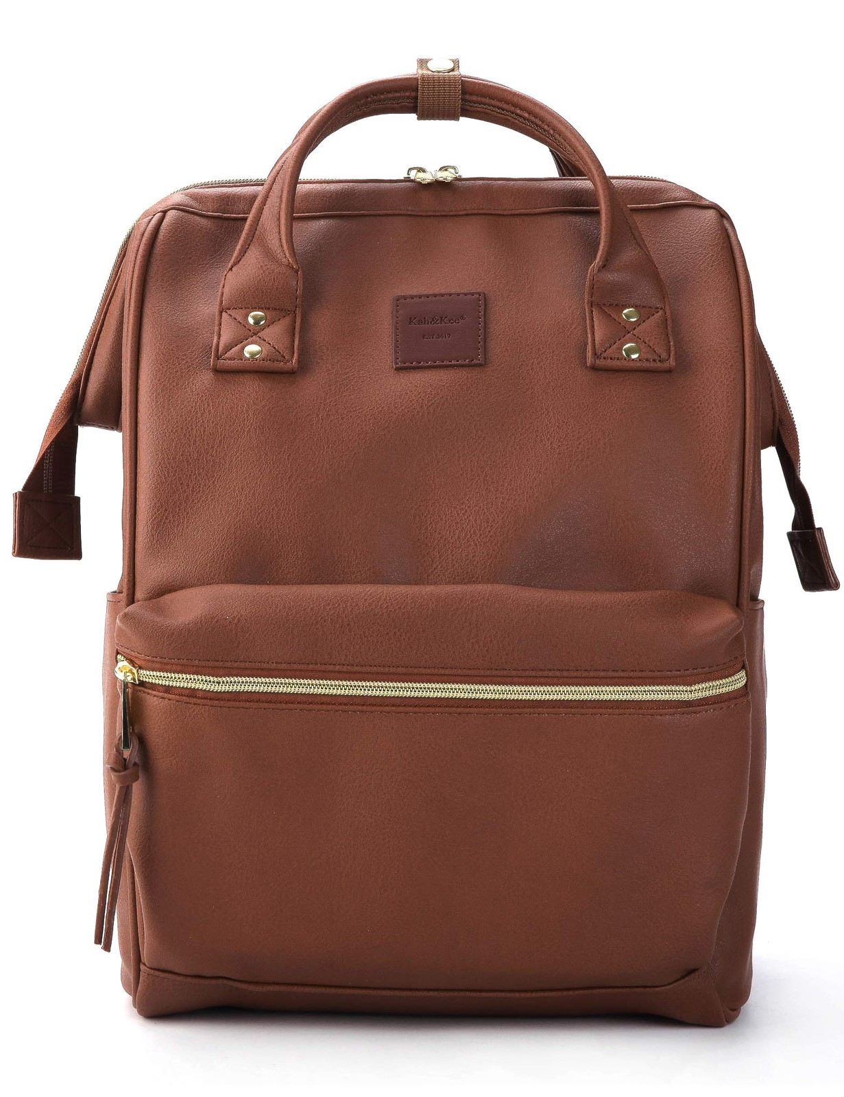 Leather Laptop Backpack for Women 15 inch Teacher Work Travel Bag