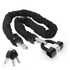 Heavy Duty Motorcycle Chain Lock 0.4In/10mm x 10 Ft with 17mm Thick Anti-Theft 