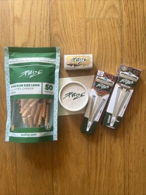 50x Purize Xtra slim size Long 6mm Aktivkohlefilter,Grinder,Endless Papes,Cones