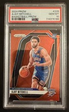 2024-25 Panini Prizm - Ajay Mitchell #226 Basketball Prizm SP 52/225 RC PSA 10