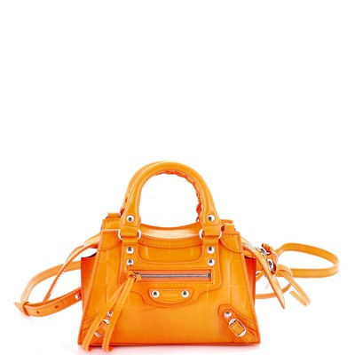 Balenciaga Neo Classic City Bag Crocodile Embossed Leather