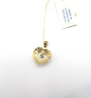 NEW with Tags 14K Yellow Gold Opal Heart Filigree Pendant 1.0 Gr [P69] — photo 5