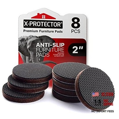  Non Slip Furniture Pads   8 pcs Premium Furniture Grippers 2''! 8 Round 2 inch