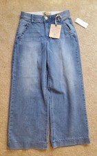 Democracy Highrise Light Wash Wide Leg Crop Jeans Sz 4