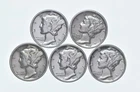 High Grade Lot 1939 1938 1935 1939 1939 Mercury Dime Collection *903