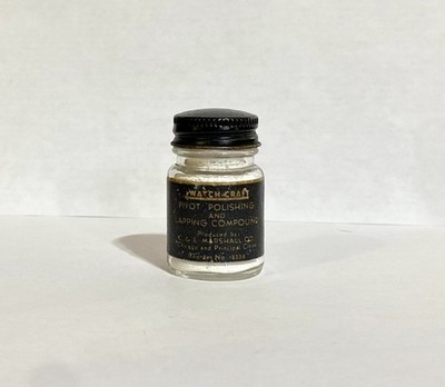 Vintage Watch-Craft Pivot Polishing & Lapping Compound Bottle C. & E. Marshall