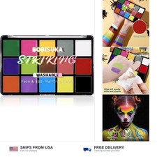 Face body paint 15 color palette washable oil-based water-soluble art
