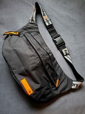 Waist Pouch Superdry Bum Bag Black Neon Orange Adjustable Strap Zip Closure