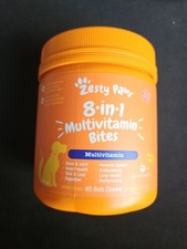 Zesty Paws Multivitamin Bites 8 In 1 90 Soft Chews Peanut Butter Sealed