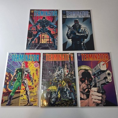 The Terminator Dark Horse Comics Lot 1-4 & Secondary Objectives 1 1990 Sci-Fi