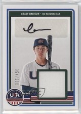 2023 USA Baseball Stars & Stripes Signature Materials Grady Emerson Auto 0j81