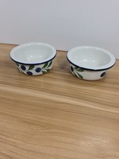 DANSK "Berries" Blueberry Fruit Cereal Bowls Ramkins 5" (2)