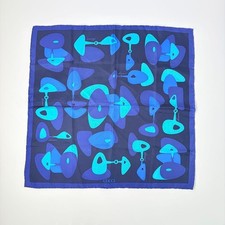 GUCCI silk scarf horsebit made in Italy navy 47cm