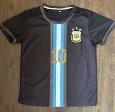Argentina National Team Lionel Messi 10 Jersey, Youth Size 24, Black, AFA