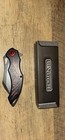 WarTech Black/Red/Silver Aluminum Handle Hawkbill Plain Blade Manual Pocketknife — photo 2