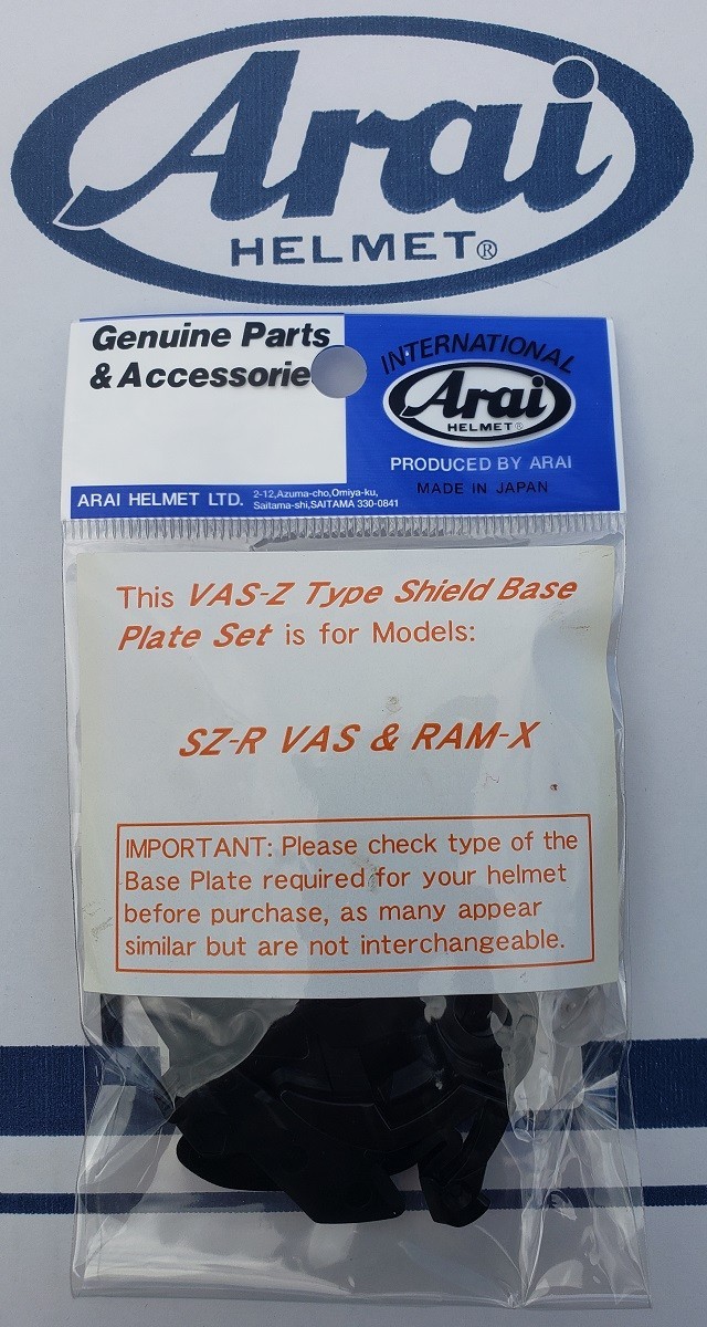 Genuine Arai - Vas-Z Base Plate 04-2177 - SZ-R - RAM-X - Includes