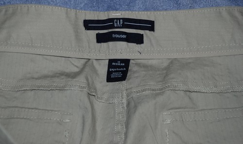 NWOT Size 12 GAP Beige Subtle Pinstripes Trouser Stretch Pants - Picture 4 of 12