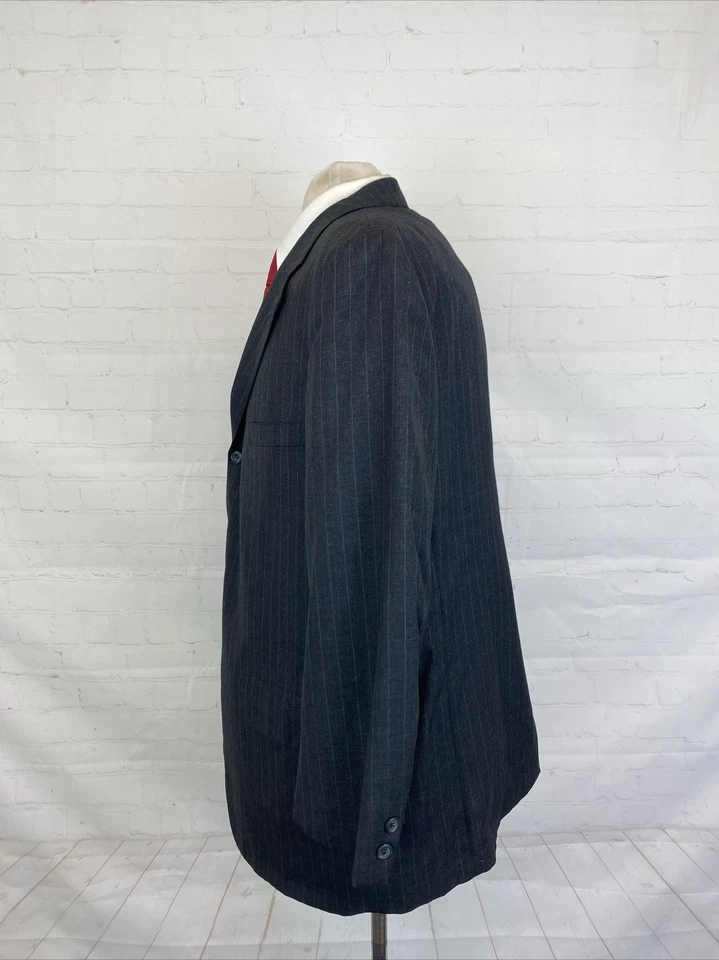 Traje Brooks Brothers para hombre gris a rayas mezcla de lana 44R 40X26 $1,195 Foto 3 de 4