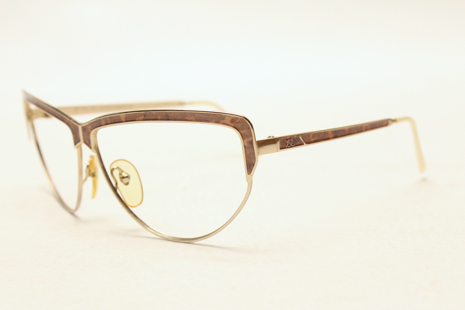 Occhiali da sole vintage Yves Saint Laurent YSL donna SOLO MONTATURE marrone marmo