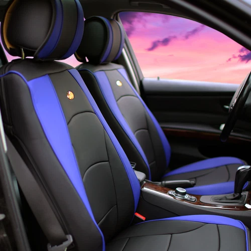 FH Group Universal Fit PU Leather Seat Covers For Car Truck SUV Van - Front Set